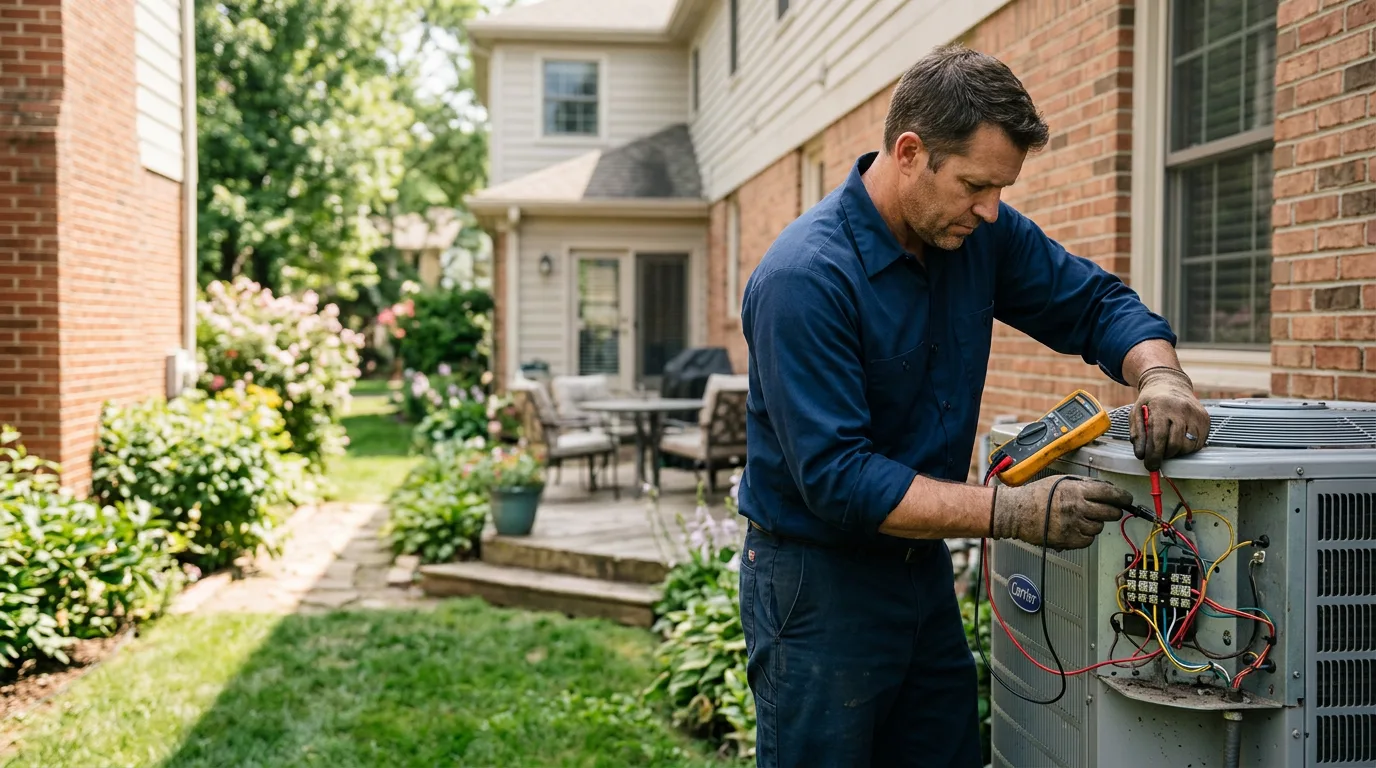 HVAC technician working near Brickeys, AR